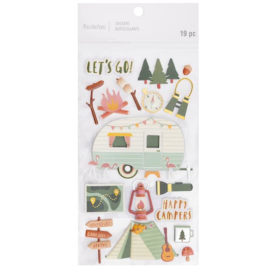 12 Pack: Camping Stickers by Recollections